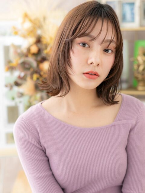 ウェットヘア大人かわいい小顔くびれボブ20代30代40代