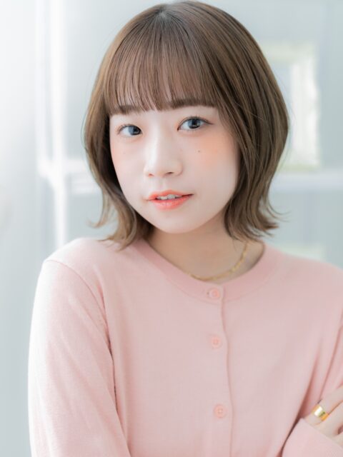 大人可愛い肩ライン外ハネくびれボブ20代30代