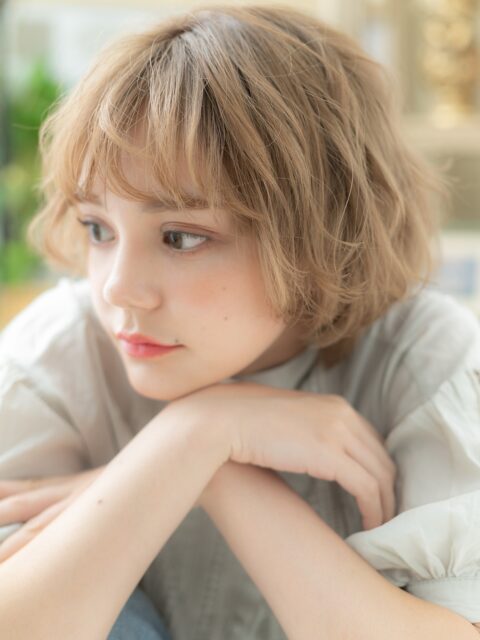 大人可愛いデジタルパーマナチュラルくせ毛風20代30代